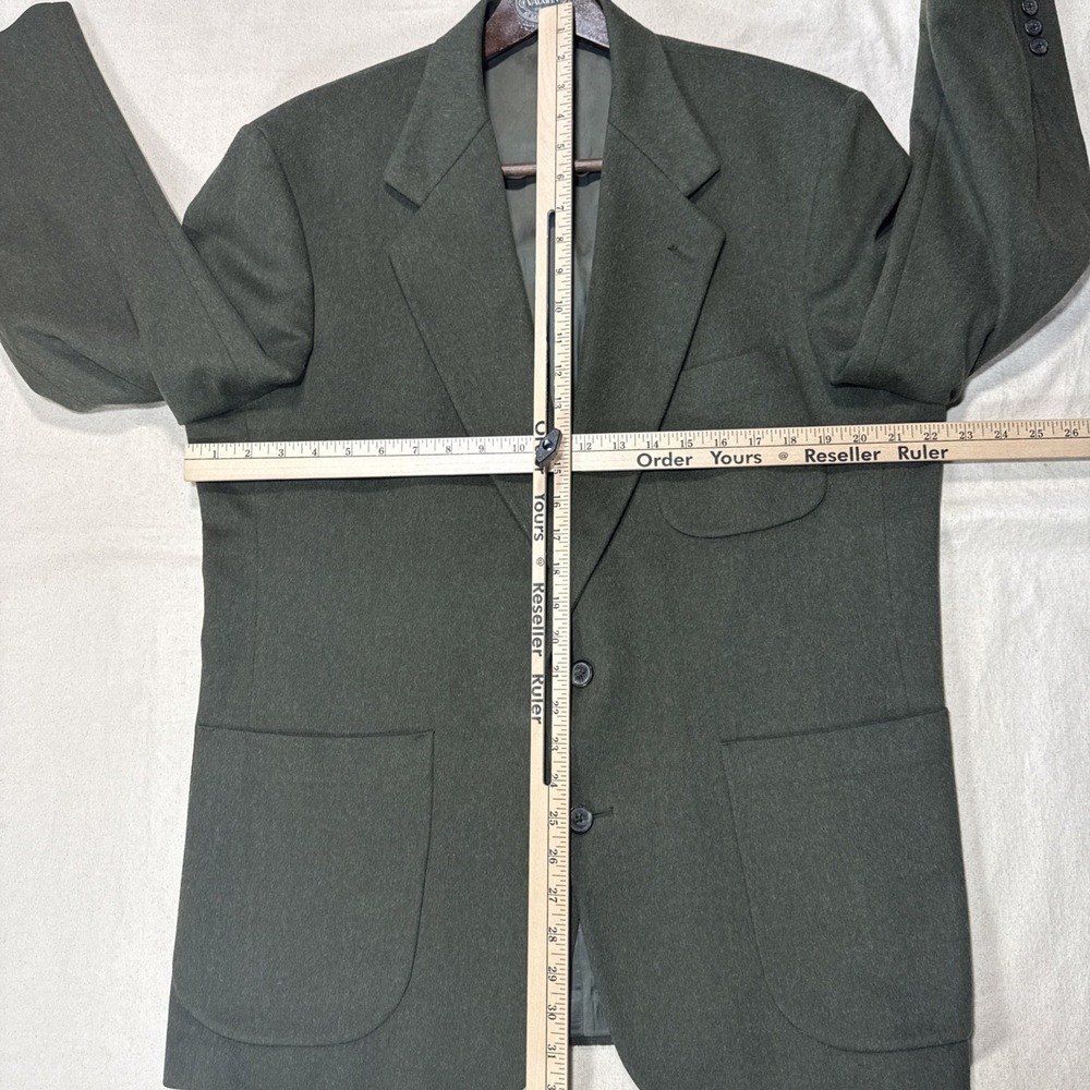 Eddie Bauer Men's Dark Green Wool Blazer - Picture 13 of 16